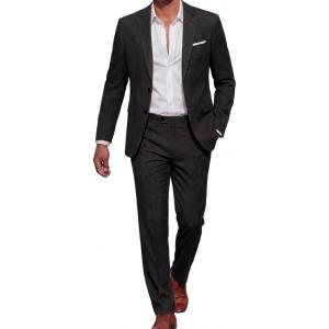 COOFANDY Men’s Suits 2 Piece Classic Fit Casual Suits Sets 2 Button Blazer Jacket And Dress Pants For Wedding Business Prom(Black)