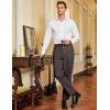 COOFANDY Men Classic Fit Dress Pant Casual Flat Front Pant Expandable Waist Suit Pant(A-brown)