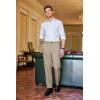 COOFANDY Men Classic Fit Dress Pant Casual Flat Front Pant Expandable Waist Suit Pant(A-light Khaki)