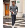 COOFANDY Men’s Casual Button Down Long Sleeve Untucked Denim Dress Shirt(Grey)