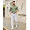 COOFANDY Men’s Casual Button Down Long Sleeve Untucked Denim Dress Shirt(Light Green)