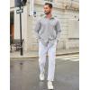 COOFANDY Men’s Casual Button Down Long Sleeve Untucked Denim Dress Shirt(Light Grey)
