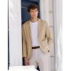 COOFANDY Men’s Casual Linen Blazer Lightweight Regular Fit Sport Coat One Button Suit Jacket(01-light Khaki)