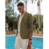 COOFANDY Men’s Casual Linen Blazer Lightweight Regular Fit Sport Coat One Button Suit Jacket(Army Green)