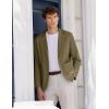 COOFANDY Men’s Casual Linen Blazer Lightweight Regular Fit Sport Coat One Button Suit Jacket(Army Green)