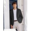 COOFANDY Men’s Casual Linen Blazer Lightweight Regular Fit Sport Coat One Button Suit Jacket(Black)