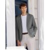COOFANDY Men’s Casual Linen Blazer Lightweight Regular Fit Sport Coat One Button Suit Jacket(Dark Grey)