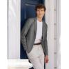 COOFANDY Men’s Casual Linen Blazer Lightweight Regular Fit Sport Coat One Button Suit Jacket(Dark Grey)