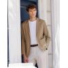 COOFANDY Men’s Casual Linen Blazer Lightweight Regular Fit Sport Coat One Button Suit Jacket(Dark Khaki)