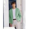 COOFANDY Men’s Casual Linen Blazer Lightweight Regular Fit Sport Coat One Button Suit Jacket(Light Green)