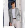COOFANDY Men’s Casual Linen Blazer Lightweight Regular Fit Sport Coat One Button Suit Jacket(Light Grey)