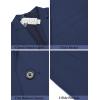 COOFANDY Men’s Casual Linen Blazer Lightweight Regular Fit Sport Coat One Button Suit Jacket(Navy Blue)