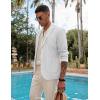 COOFANDY Men’s Casual Linen Blazer Lightweight Regular Fit Sport Coat One Button Suit Jacket(White)