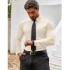 COOFANDY Men’s Muscle Fit Dress Shirts Wrinkle-Free Long Sleeve Casual Button Down Shirts(Beige)