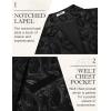 COOFANDY Men’s Suit Vest Paisley Floral Victorian Vests Gothic Steampunk Formal Waistcoat Tuxedo Vests with Notched Lapels(Black Paisley)