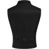 COOFANDY Men’s Suit Vest Paisley Floral Victorian Vests Gothic Steampunk Formal Waistcoat Tuxedo Vests with Notched Lapels(Black Paisley)