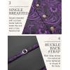 COOFANDY Men’s Suit Vest Paisley Floral Victorian Vests Gothic Steampunk Formal Waistcoat Tuxedo Vests with Notched Lapels(Purple)