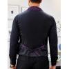 COOFANDY Men’s Suit Vest Paisley Floral Victorian Vests Gothic Steampunk Formal Waistcoat Tuxedo Vests with Notched Lapels(Purple)