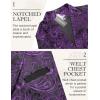 COOFANDY Men’s Suit Vest Paisley Floral Victorian Vests Gothic Steampunk Formal Waistcoat Tuxedo Vests with Notched Lapels(Purple)
