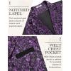 COOFANDY Men’s Suit Vest Paisley Floral Victorian Vests Gothic Steampunk Formal Waistcoat Tuxedo Vests with Notched Lapels(Purple Filigree)