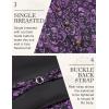 COOFANDY Men’s Suit Vest Paisley Floral Victorian Vests Gothic Steampunk Formal Waistcoat Tuxedo Vests with Notched Lapels(Purple Filigree)
