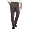 COOFANDY Men Classic Fit Dress Pant Casual Flat Front Pant Expandable Waist Suit Pant(A-brown)