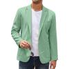 COOFANDY Men’s Casual Linen Blazer Lightweight Regular Fit Sport Coat One Button Suit Jacket(Light Green)