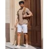 COOFANDY Mens T Shirts 100% Cotton V Neck Tee Shirt Plain Short Sleeve Casual Shirts(Khaki)