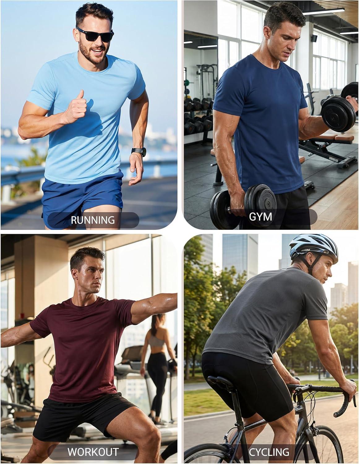 imageCOOFANDY 3 Pack Mens Athletic TShirts Short Sleeve Quick Dry Moisture Wicking Workout Shirts for Running Gym CasualZblackWhiteTrue Grey3 Pack