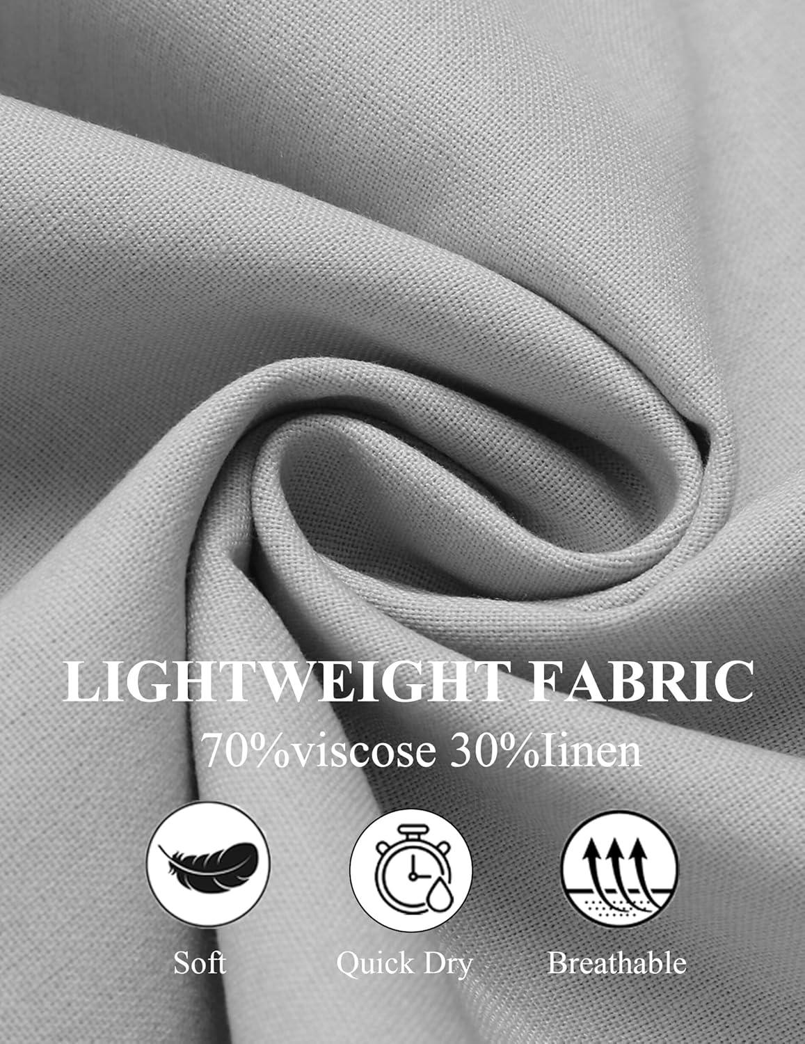 imageCOOFANDY Mens Casual Pants Linen Capri Harem Pants Loose Fit Baggy Pants Lightweight Beach Yoga TrousersGrey