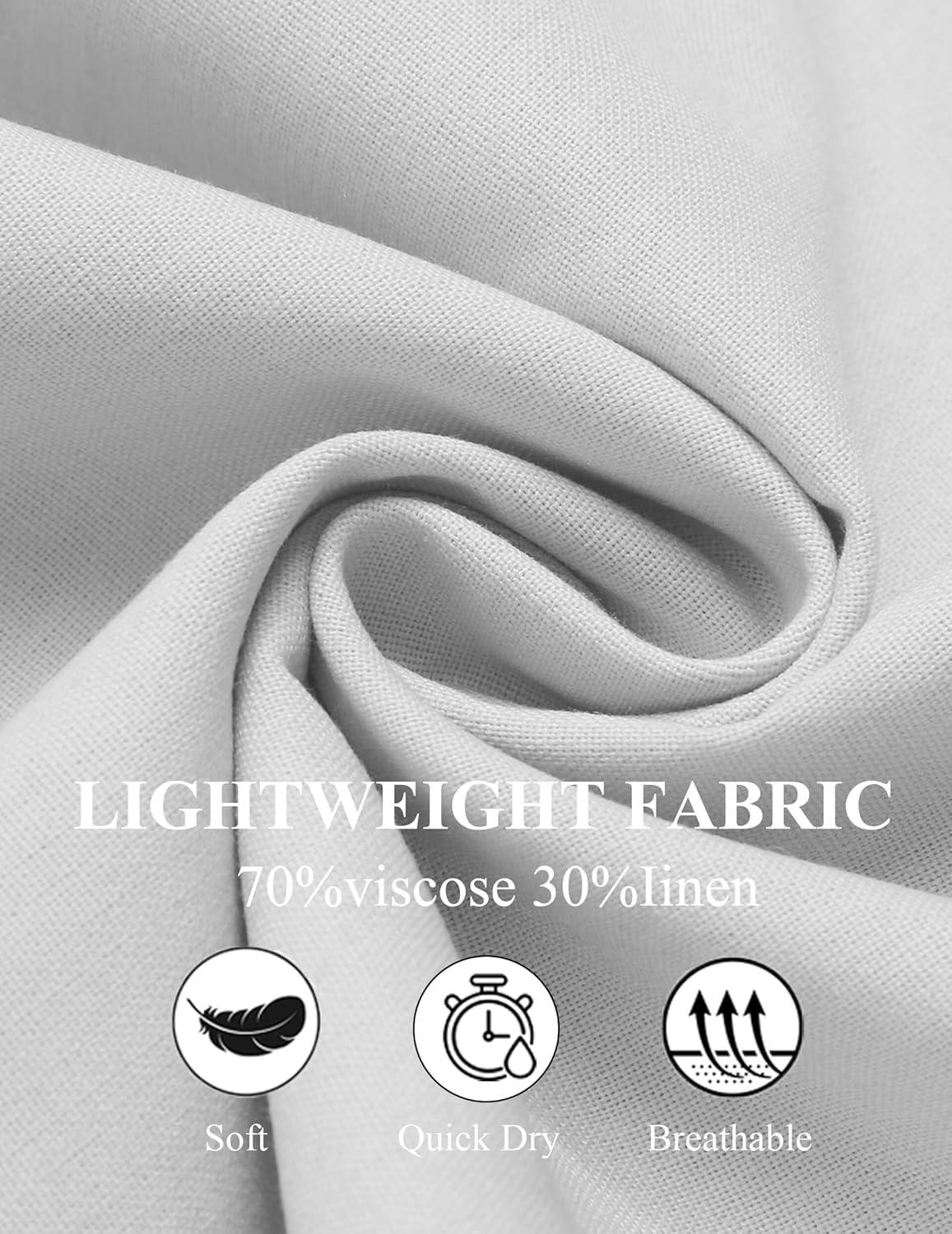 imageCOOFANDY Mens Casual Pants Linen Capri Harem Pants Loose Fit Baggy Pants Lightweight Beach Yoga TrousersWhite