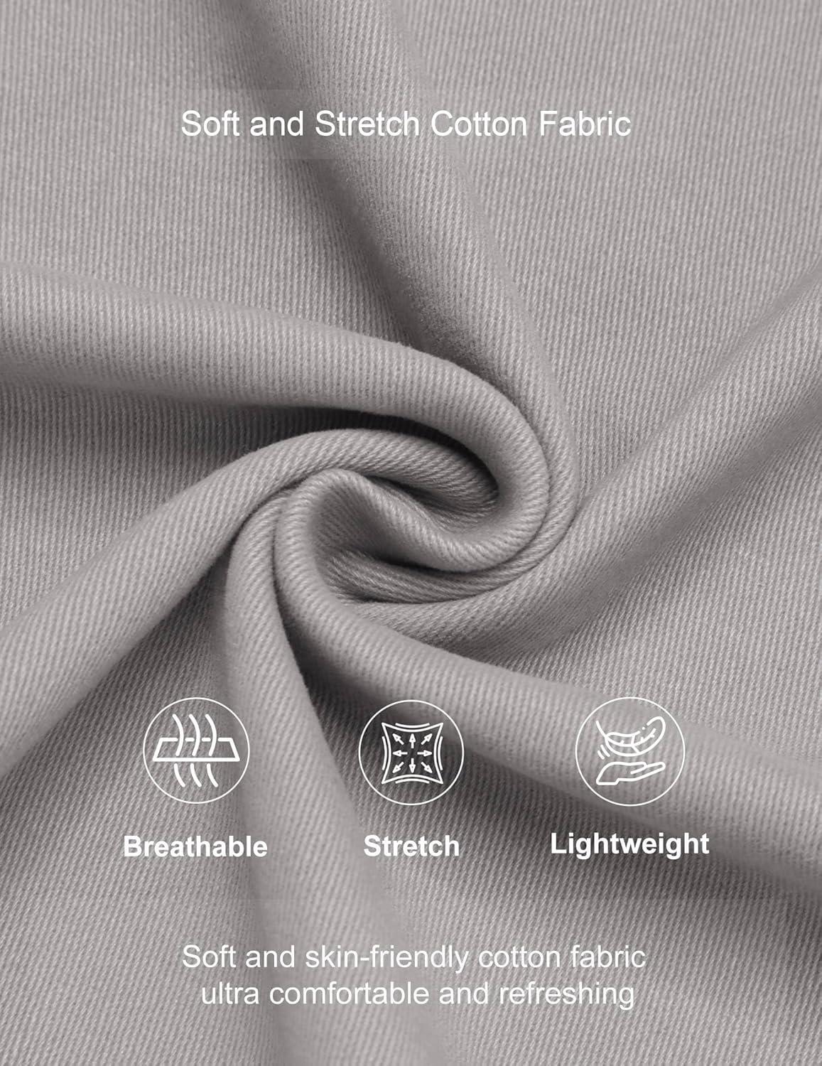 imageCOOFANDY Mens Casual Shorts Cotton Elastic Waist Shorts Drawstring Summer Beach ShortsLight Grey