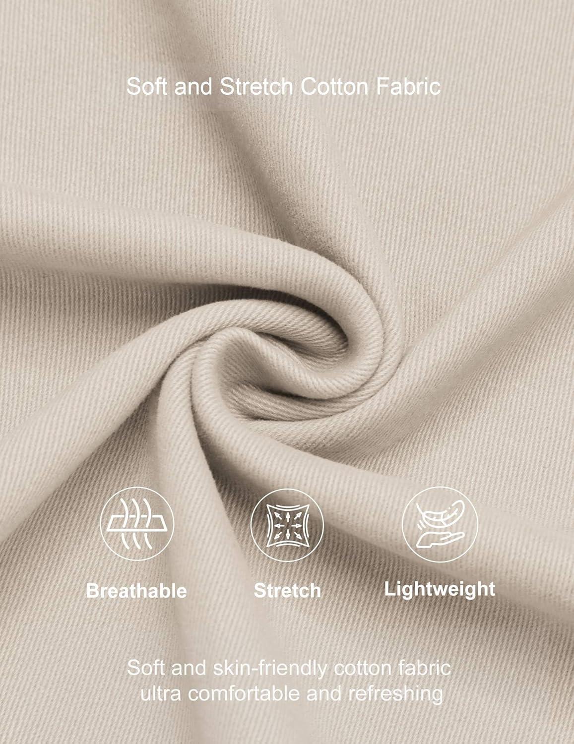 imageCOOFANDY Mens Casual Shorts Cotton Elastic Waist Shorts Drawstring Summer Beach ShortsLight Khaki