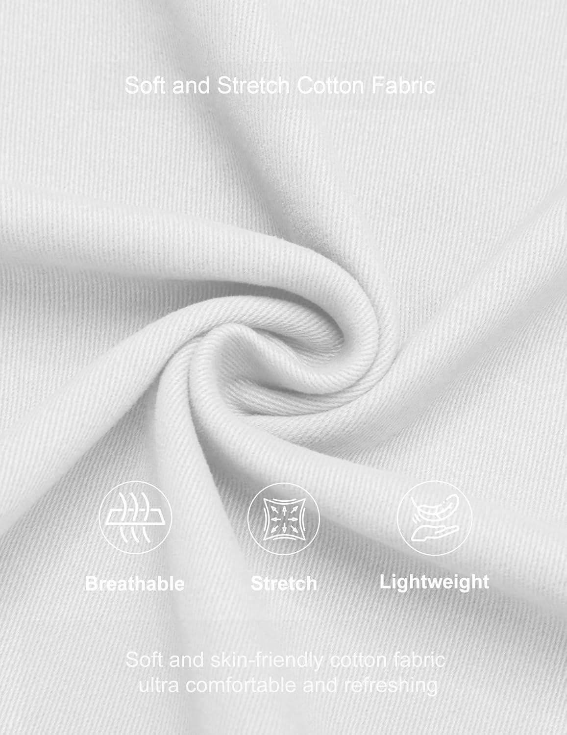 imageCOOFANDY Mens Casual Shorts Cotton Elastic Waist Shorts Drawstring Summer Beach ShortsWhite
