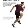 COOFANDY 3 Pack Men’s Athletic T-Shirts Short Sleeve – Quick Dry Moisture Wicking Workout Shirts for Running, Gym, Casual(A-black/Midnight Blue/Wine Red-3 Pack)