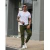 COOFANDY Men Casual Joggers Pants Cotton Cargo Elastic Waist Chino Pants Twill Hiking Outdoor Sweatpants(Army Green)