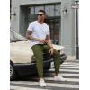 COOFANDY Men Casual Joggers Pants Cotton Cargo Elastic Waist Chino Pants Twill Hiking Outdoor Sweatpants(Army Green)