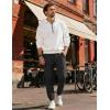 COOFANDY Men Casual Joggers Pants Cotton Cargo Elastic Waist Chino Pants Twill Hiking Outdoor Sweatpants(Black)