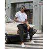 COOFANDY Men Casual Joggers Pants Cotton Cargo Elastic Waist Chino Pants Twill Hiking Outdoor Sweatpants(Black)