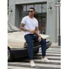 COOFANDY Men Casual Joggers Pants Cotton Cargo Elastic Waist Chino Pants Twill Hiking Outdoor Sweatpants(Blue)