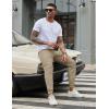 COOFANDY Men Casual Joggers Pants Cotton Cargo Elastic Waist Chino Pants Twill Hiking Outdoor Sweatpants(Camel)
