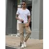 COOFANDY Men Casual Joggers Pants Cotton Cargo Elastic Waist Chino Pants Twill Hiking Outdoor Sweatpants(Camel)