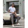 COOFANDY Men Casual Joggers Pants Cotton Cargo Elastic Waist Chino Pants Twill Hiking Outdoor Sweatpants(Dark Grey)