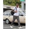 COOFANDY Men Casual Joggers Pants Cotton Cargo Elastic Waist Chino Pants Twill Hiking Outdoor Sweatpants(Dark Grey)