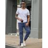 COOFANDY Men Casual Joggers Pants Cotton Cargo Elastic Waist Chino Pants Twill Hiking Outdoor Sweatpants(Denim Blue)