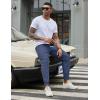 COOFANDY Men Casual Joggers Pants Cotton Cargo Elastic Waist Chino Pants Twill Hiking Outdoor Sweatpants(Denim Blue)