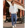 COOFANDY Men Casual Joggers Pants Cotton Cargo Elastic Waist Chino Pants Twill Hiking Outdoor Sweatpants(Denim Blue)