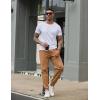 COOFANDY Men Casual Joggers Pants Cotton Cargo Elastic Waist Chino Pants Twill Hiking Outdoor Sweatpants(Khaki)