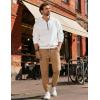 COOFANDY Men Casual Joggers Pants Cotton Cargo Elastic Waist Chino Pants Twill Hiking Outdoor Sweatpants(Khaki)