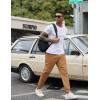 COOFANDY Men Casual Joggers Pants Cotton Cargo Elastic Waist Chino Pants Twill Hiking Outdoor Sweatpants(Khaki)